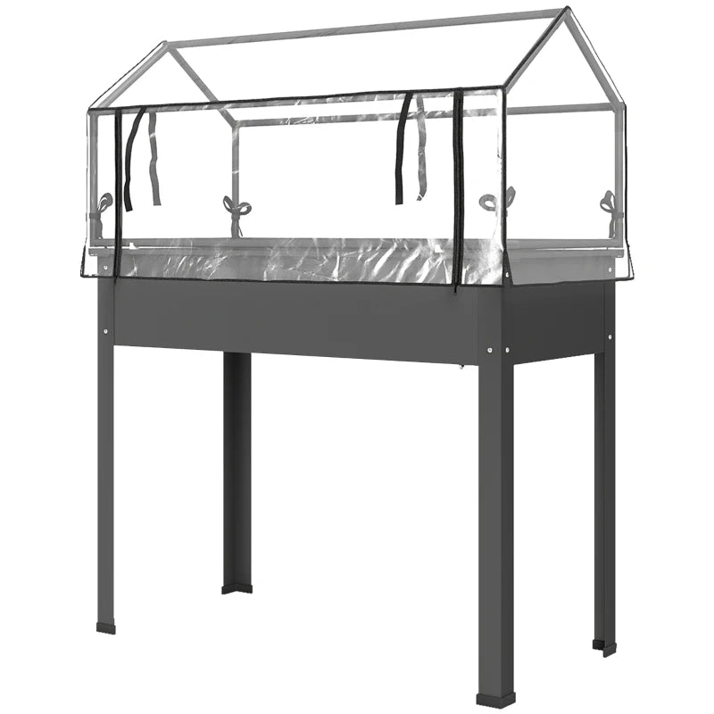 Raised outdoor garden box