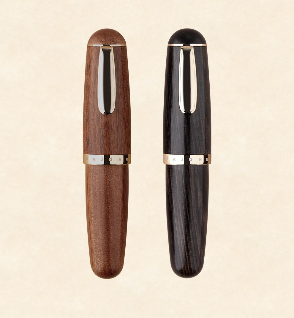 Stylo d'encre de bois massif fine pointe mignon Chubby Stylo court
