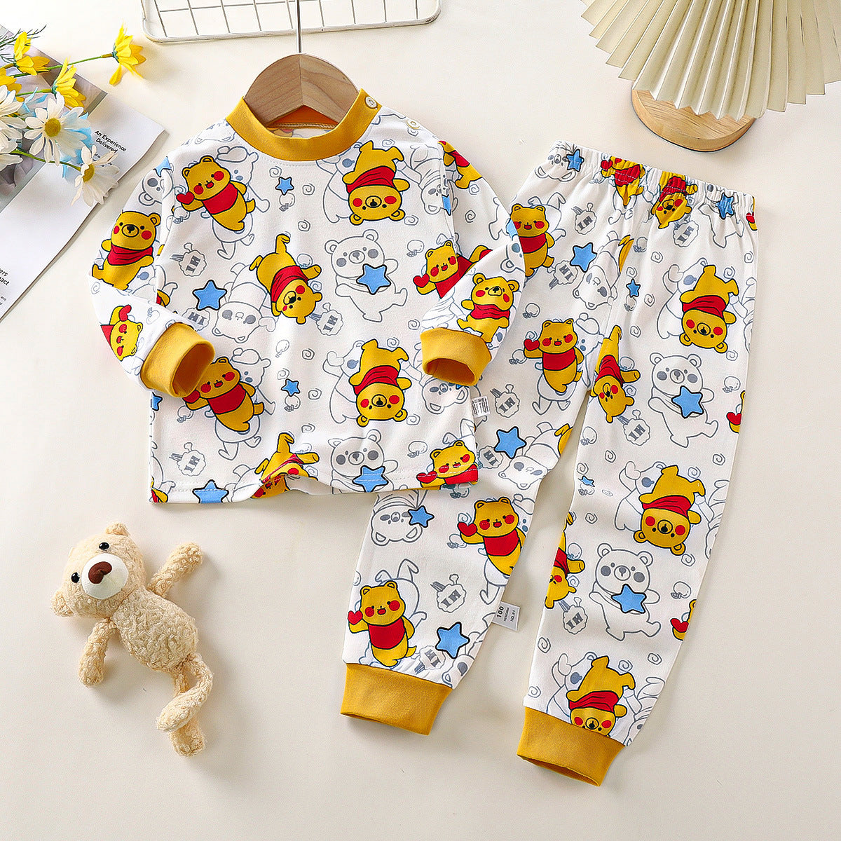 Costume pour enfants Pure Cotton Vêtements pour bébés Vêtements de salon chauds Vêtements d'automne Vêtements pour enfants