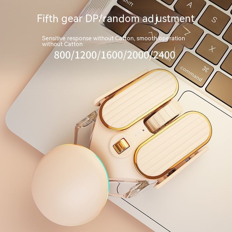 Science Fiction Bluetooth sans fil Mouse Mute Girl Mute Bureau de jeu rechargeable