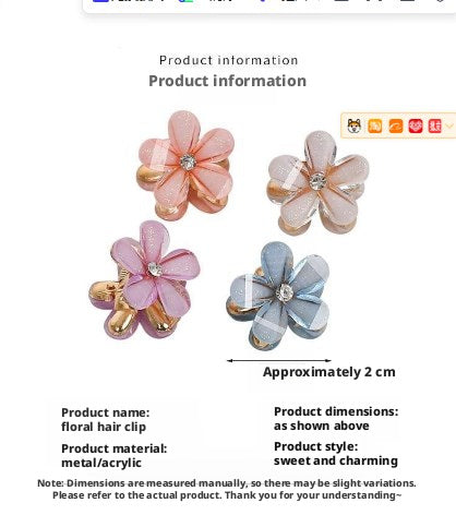 Paquet Pearl Floret Hairpin-Blue-1