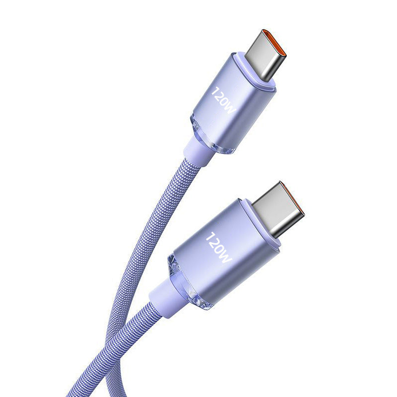 120W Fast Charge 6A Dual USB Type-C Cable