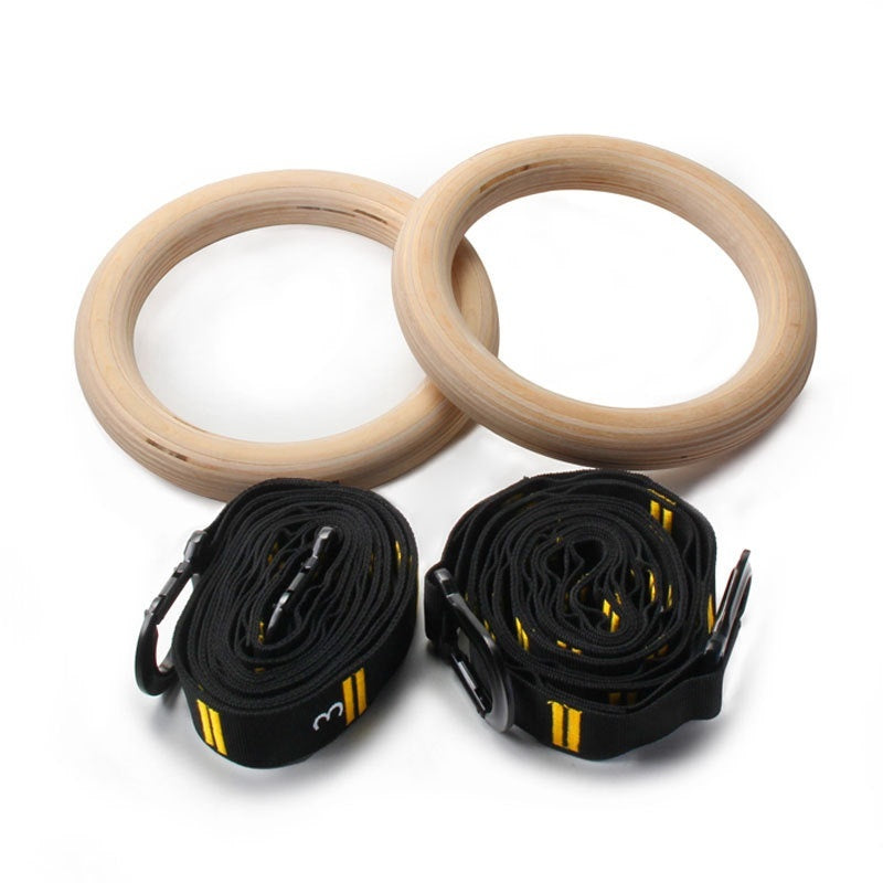 Intérieur Gymnastique Fitness Rings Pull-Up Exercice Rings Birch Wood Ring Set Accueil Fitness Ri