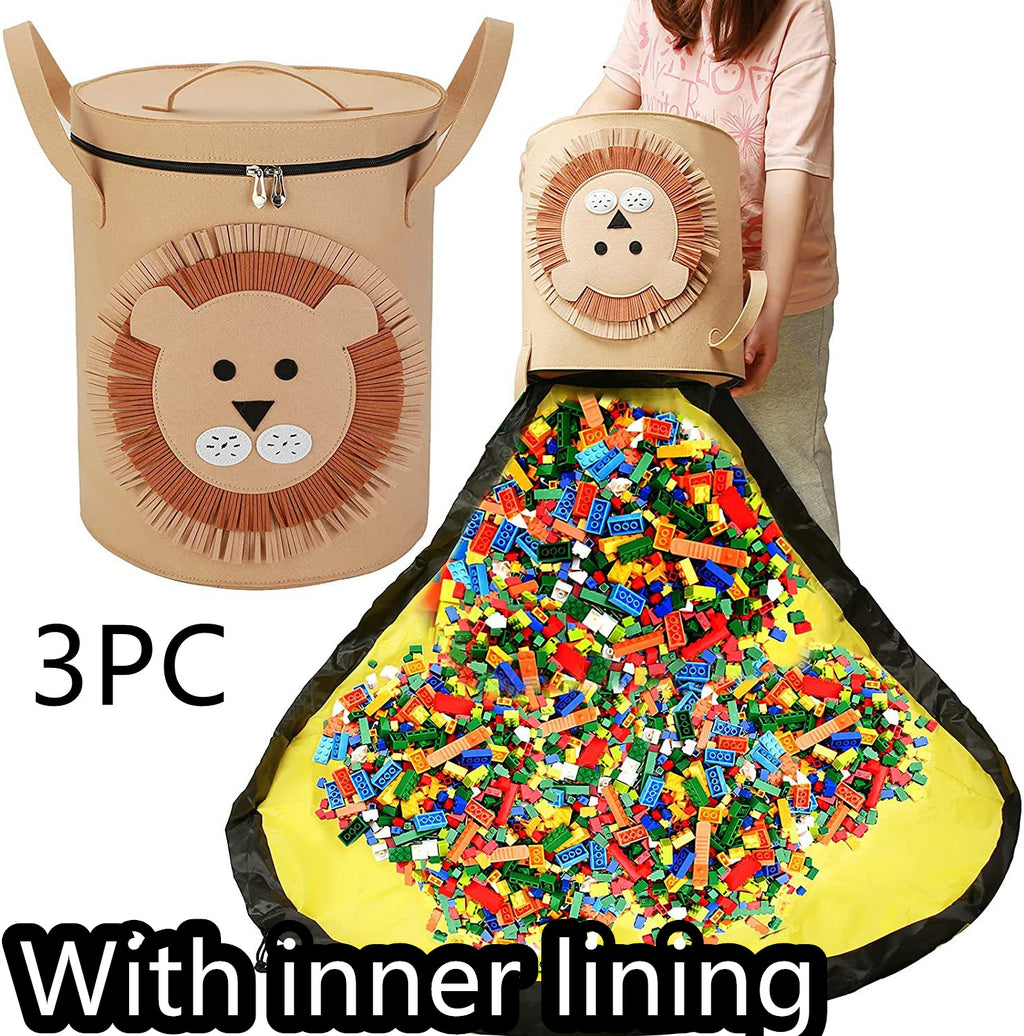Sac de rangement feutre Toy Play Mat 2 en 1 Pull Rope