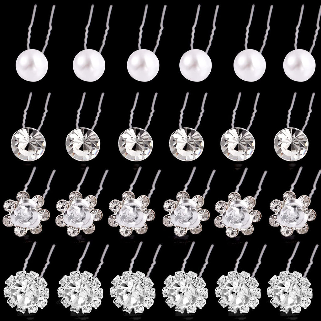Clip de cheveux de fourchette de cheveux de mariage de la fleur de strass