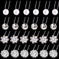 Clip de cheveux de fourchette de cheveux de mariage de la fleur de strass