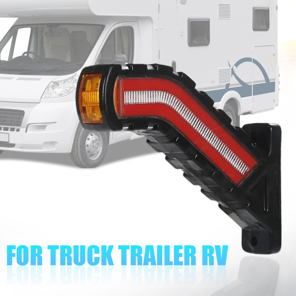 2X 30 Led Side Outline Stalk Marker Trailer Light Camion 12v 24v Amber Rouge Blanc.