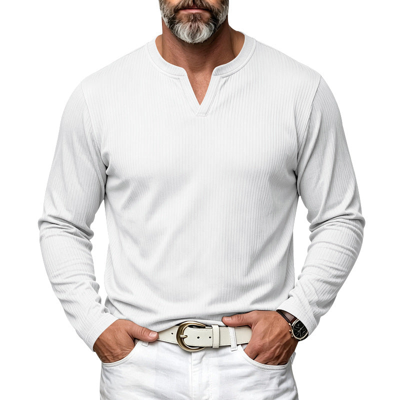Chandail Casual FallWinter Textured Basting Shirt