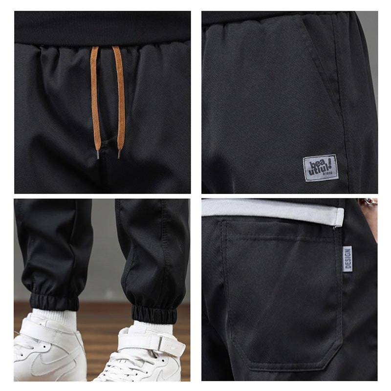 Pantalons de sport occasionnels pour hommes, croppés