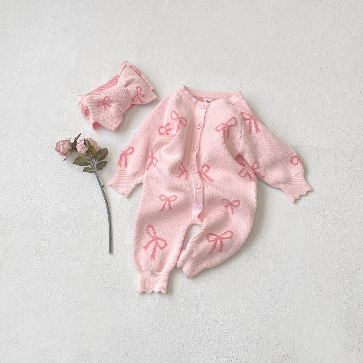 Rompeur de Chandail Bébé avec Haut en maille Bow