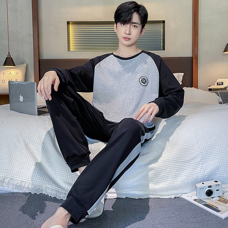 Manches longues homme Cotton Simple Loose Plus Taille Pajamas