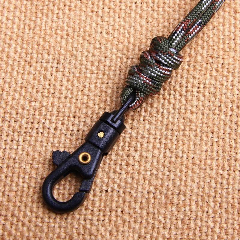 Porte-clés tissés à la main Lanyard lampe de poche Rope collier Core Parachute Cord tissé Lanyard