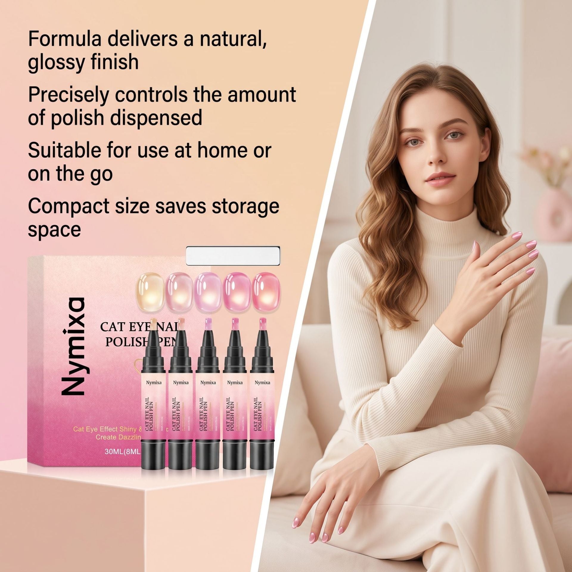 Set de stylos à ongles de gel polyvalents facile à appliquer