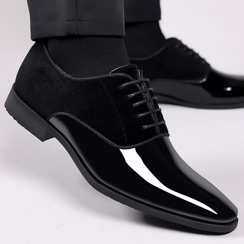 Chaussures d'affaires formelles hommes en cuir léger tendance
