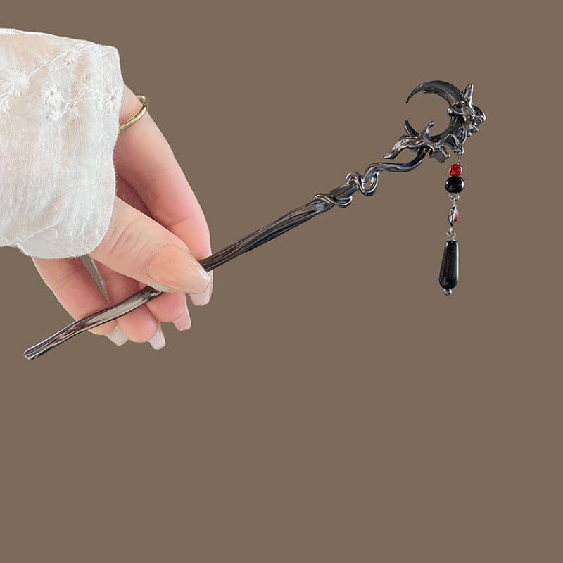 Style ancien Danceling Ornament Tassel Moon épingle à cheveux