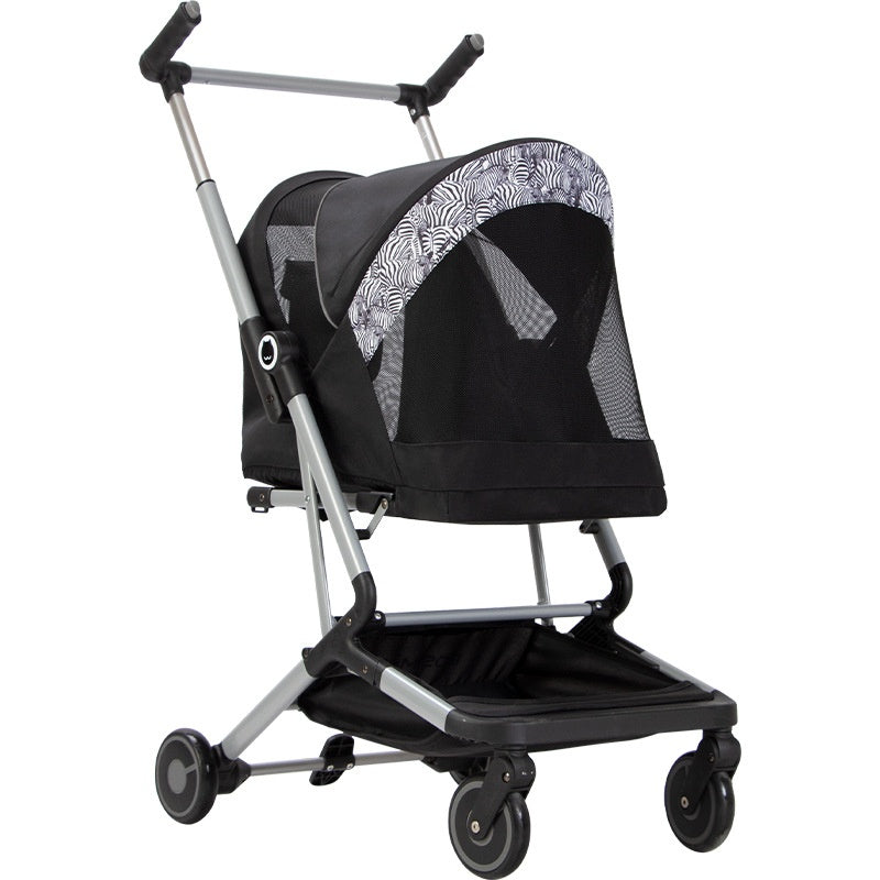 Poussette pour animaux ultra légère pour chats et chiens pliable tout-en-un pour un stockage compact S