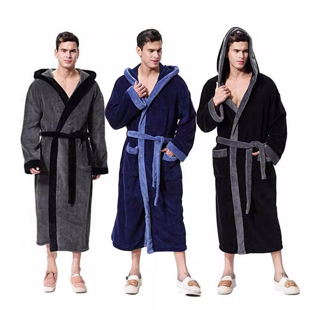 Men's patch pocket robe