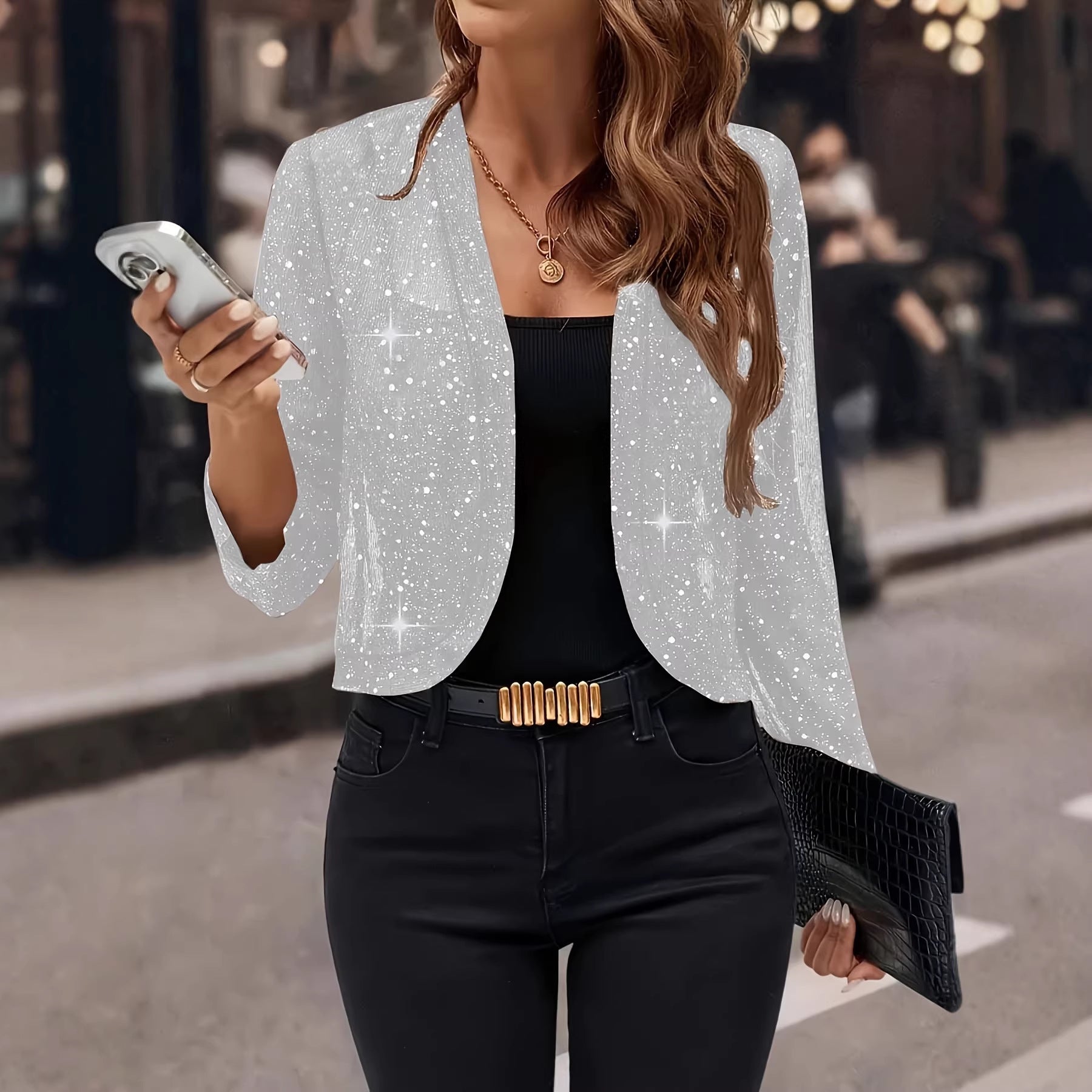 Veste de Cardigan à manches longues, élégante et élégante pour femmes
