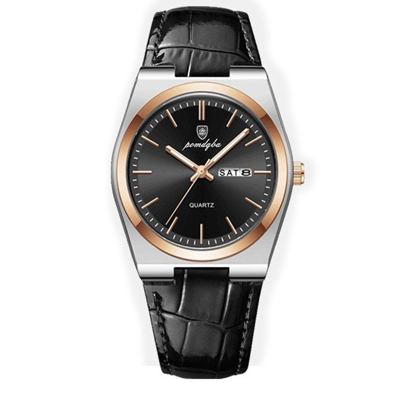 Montre à quartz lumineux ultra-mince pour homme