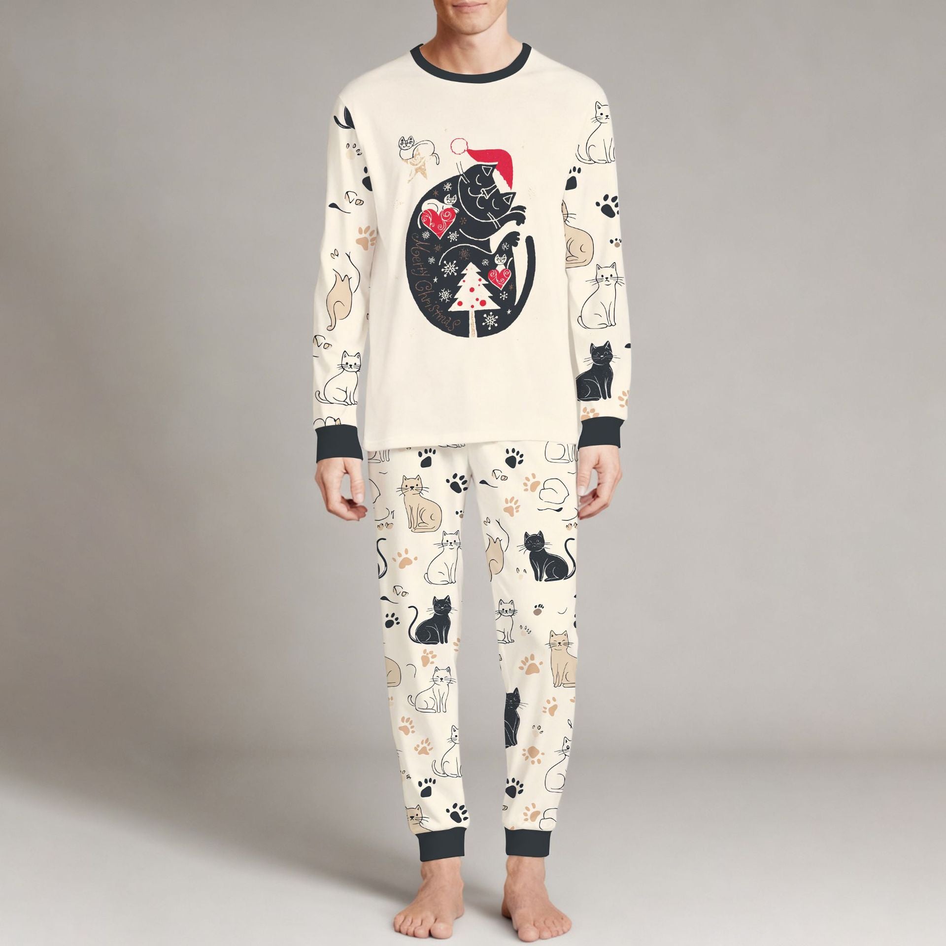 Ensemble de pajama de famille imprimé de Noël