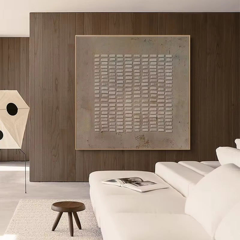 Peinture à l'huile peinte à la main pure série d'œuvres décoratives abstraites géométriques
