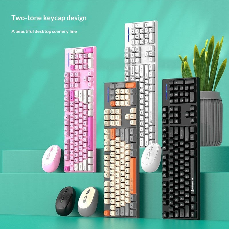 18-Step Crossing W1060 24G sans fil trois pièces de couleur clavier et jeu de souris