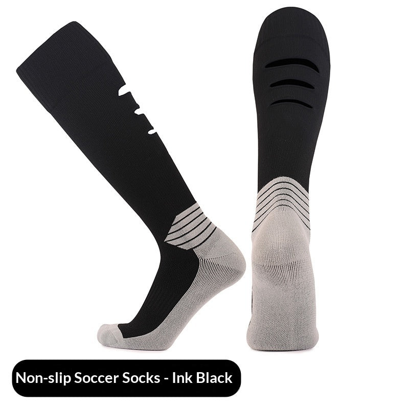 Chaussettes de sport à tube long Épaisseur Serviette sans glissade Fond Hommes Football Socks Sweat-