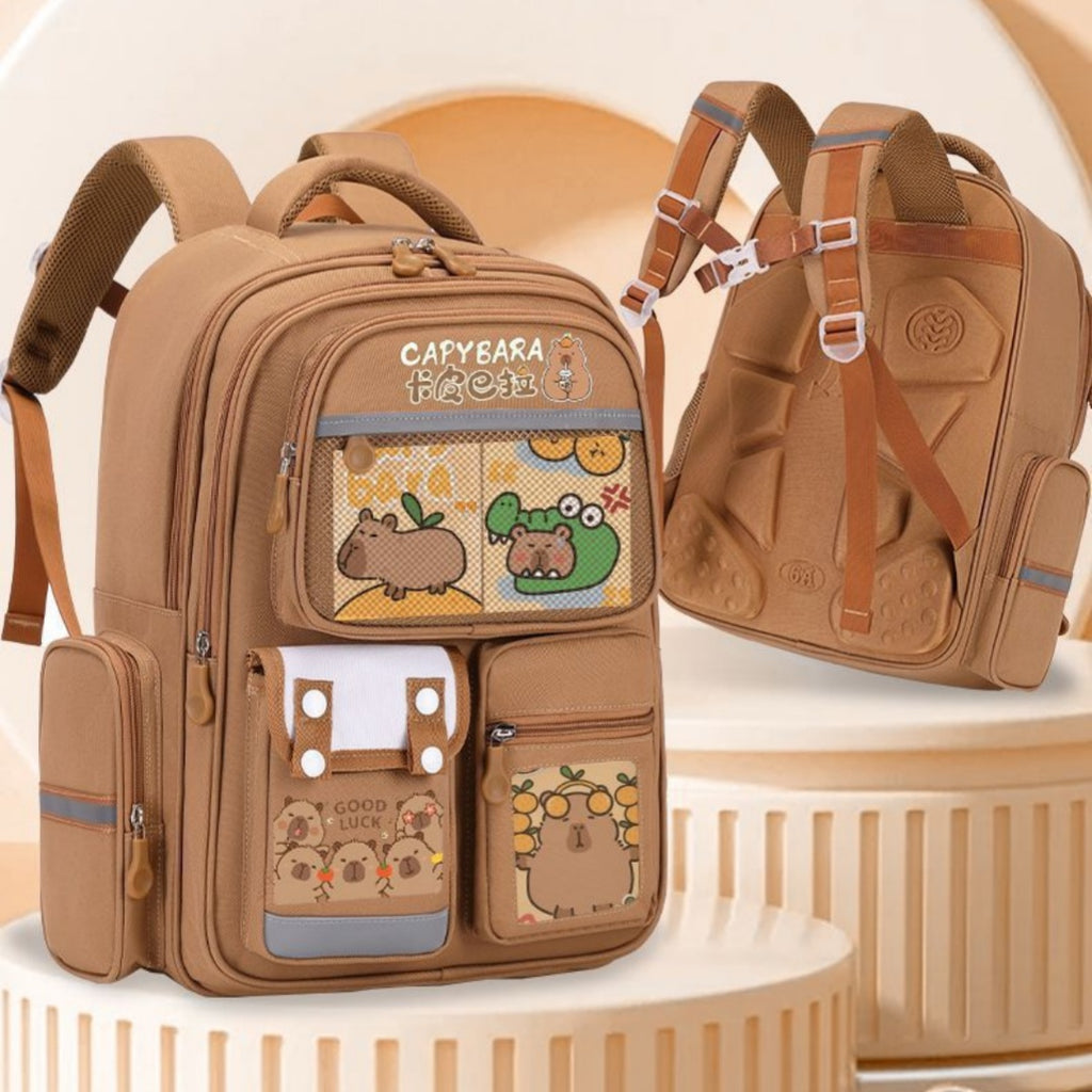 Cartoon Water Dolphin Kapabala Sac à dos de l'école primaire
