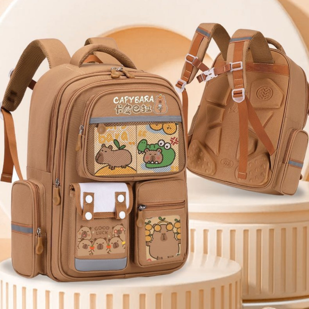 Cartoon Water Dolphin Kapabala Sac à dos de l'école primaire