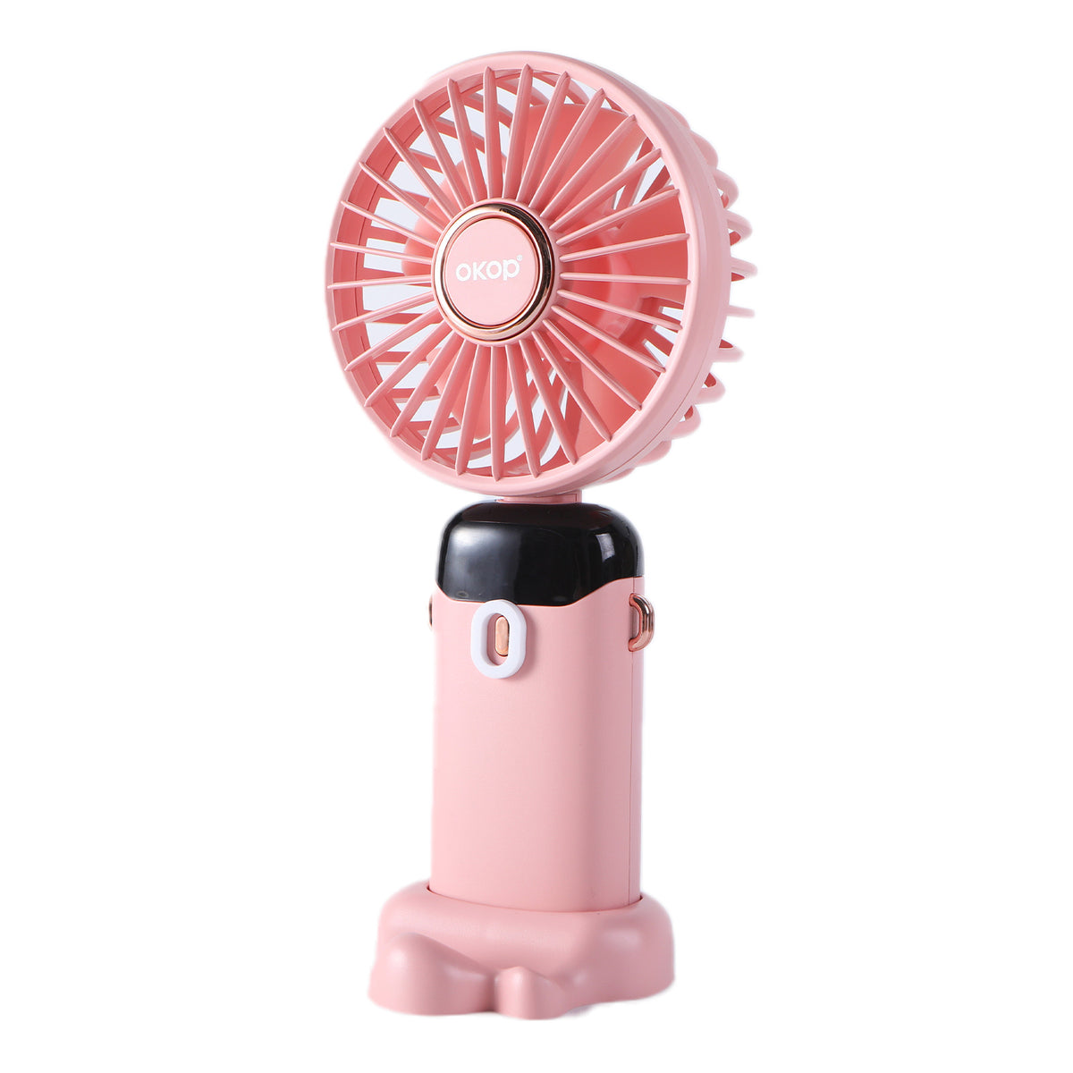 KP-F02 Hot-selling Mini Portable Creative Desktop Design Fan with Digital Battery