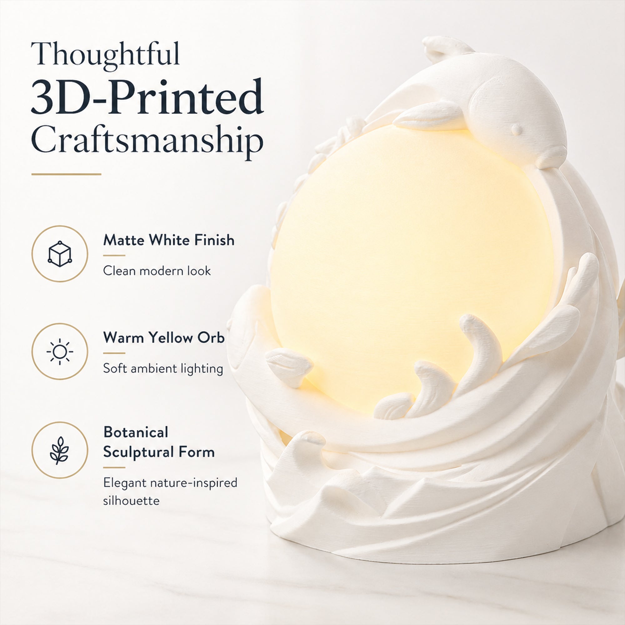 Lampe de table de poisson Koi imprimé 3D