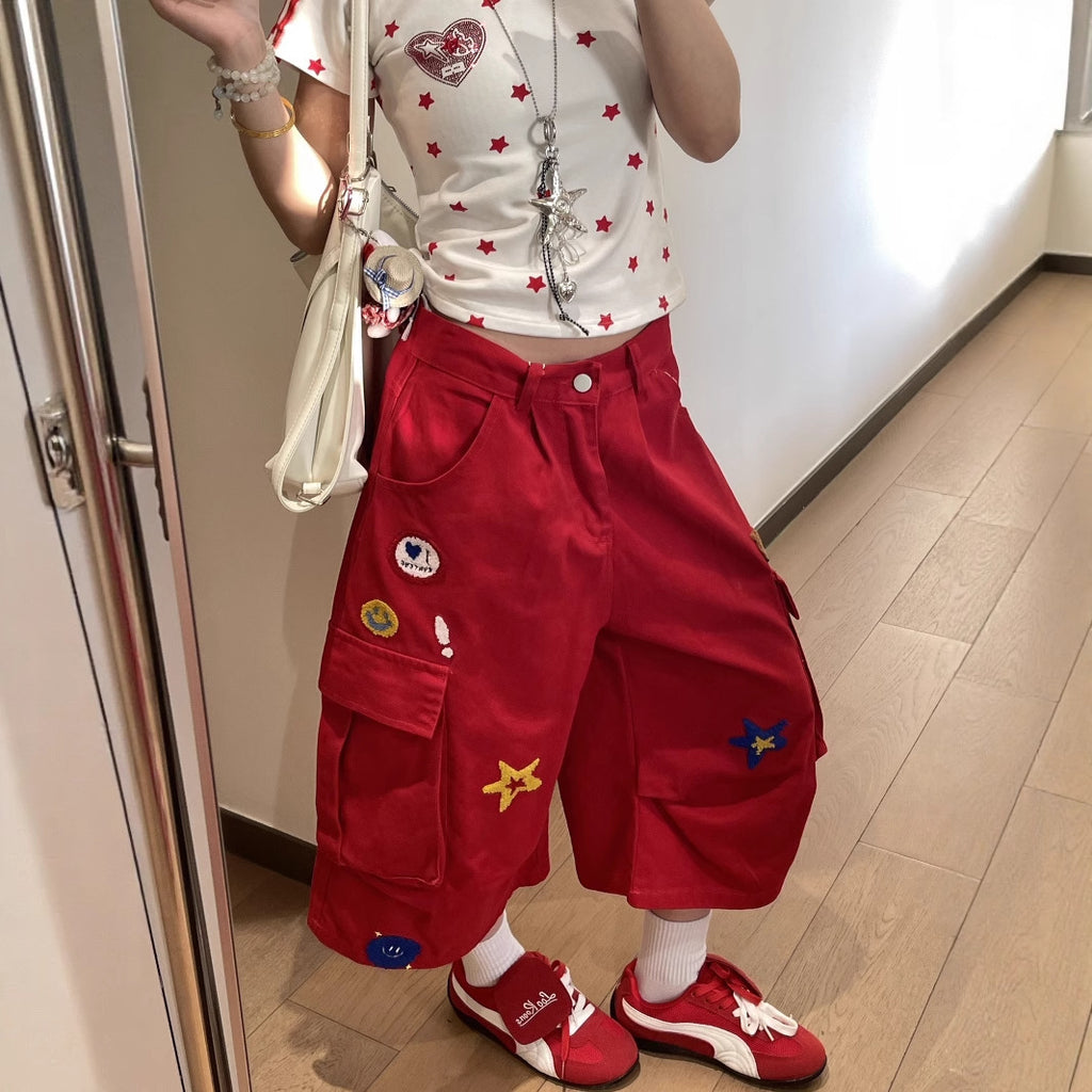 Pantalons pour femmes style américain Vintage Capri