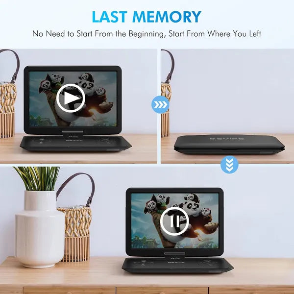 Lecteur DVD portable de 17.9" avec écran pivotant HD de 15.6"