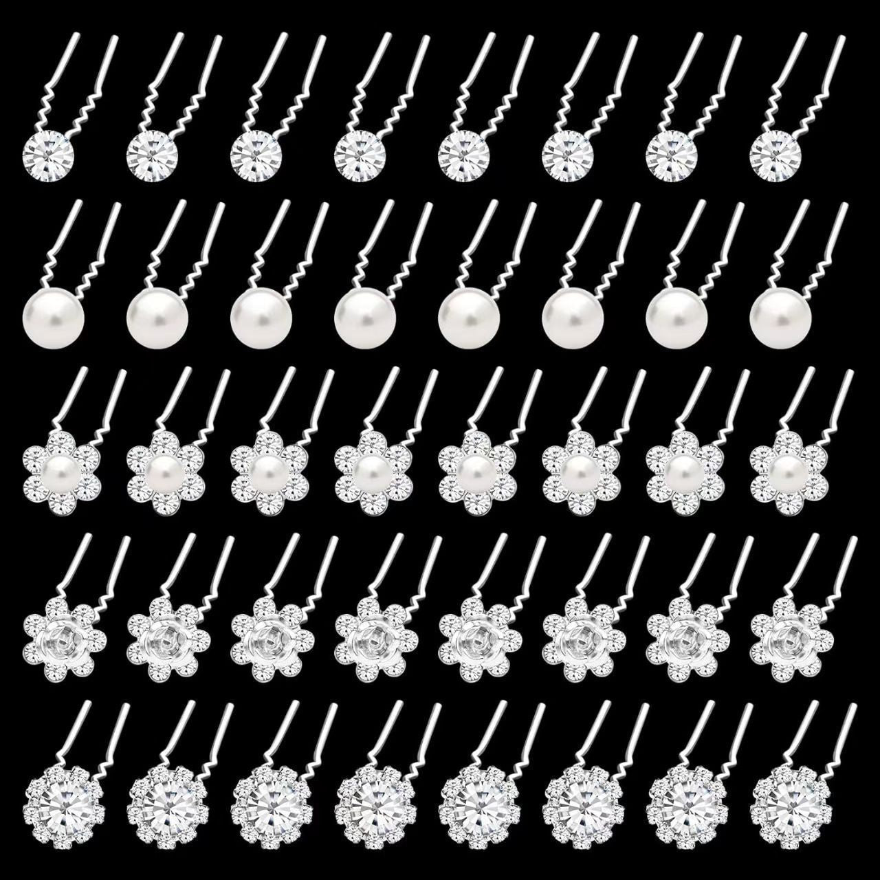 Clip de cheveux de fourchette de cheveux de mariage de la fleur de strass