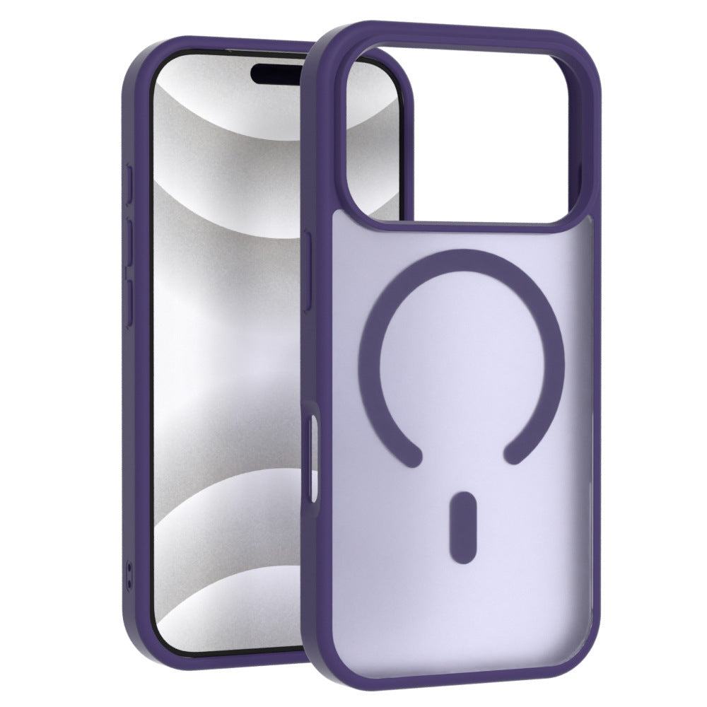Boîtier de téléphone magnétique sensible à la peau Brossé Translucide Protection anti-goutte