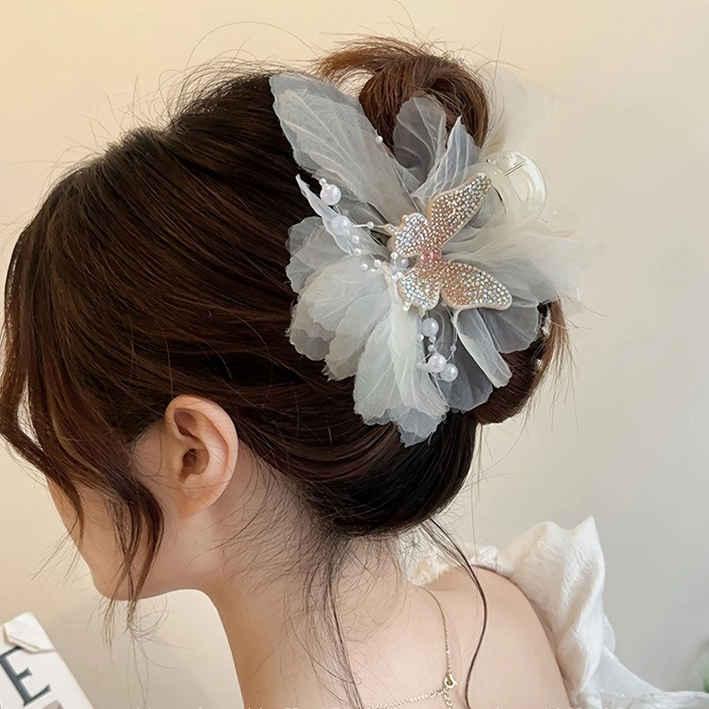 Élégante Bow élégant Updo Shark Clip cheveux accessoire