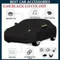 All Weather Full Car Cover 190T Polyester Protection anti-poussière UV Bretelles anti-vent avec Re