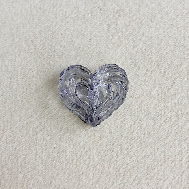 Perles texturées du coeur acrylique