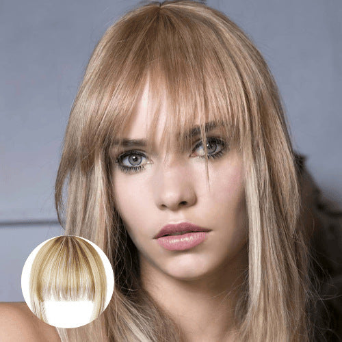 Air Bangs artificiels cheveux humains Bangs pièce de cheveux Mini Bangs légers