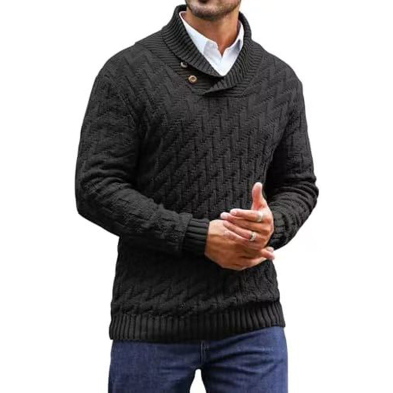 Sweater à la mode rond-col rond homme Slim-Fit