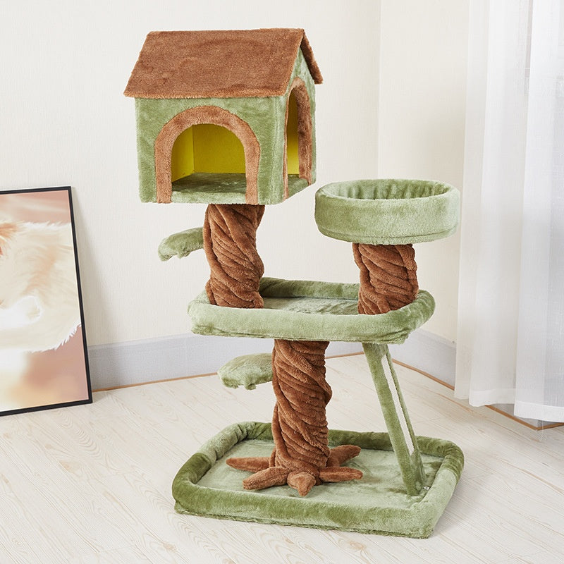 Maison des arbres de chat entièrement en un ciel