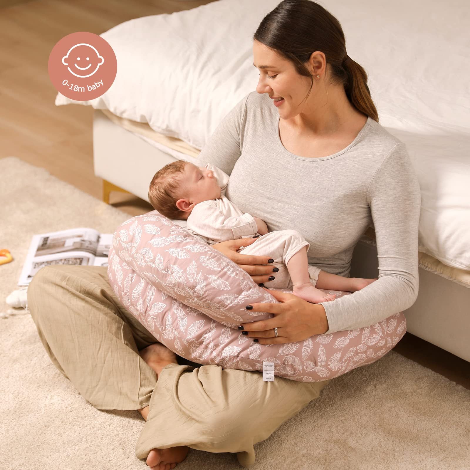 Oreiller d'allaitement Oreiller d'allaitement bébé Oreiller multifonctionnel amovible