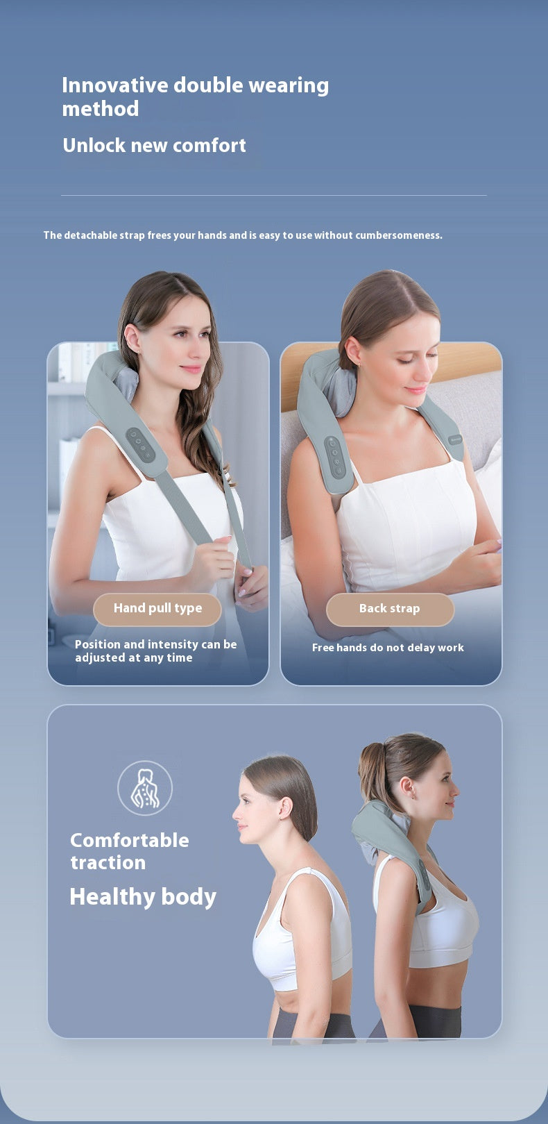 Massager de cou dos taille Instrument de massage multifonctionnel