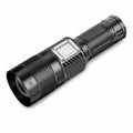 Lampe de poche LED rechargeable laser blanc Zoomable W5254B noir 2000LM Pour C