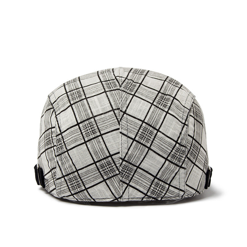 Hommes Plaid Été léger Beret