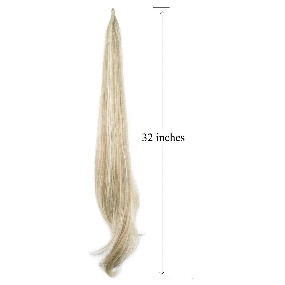 Perruque de queue de cheval haute pour femmes Winding Big Wave Long Curly Hair