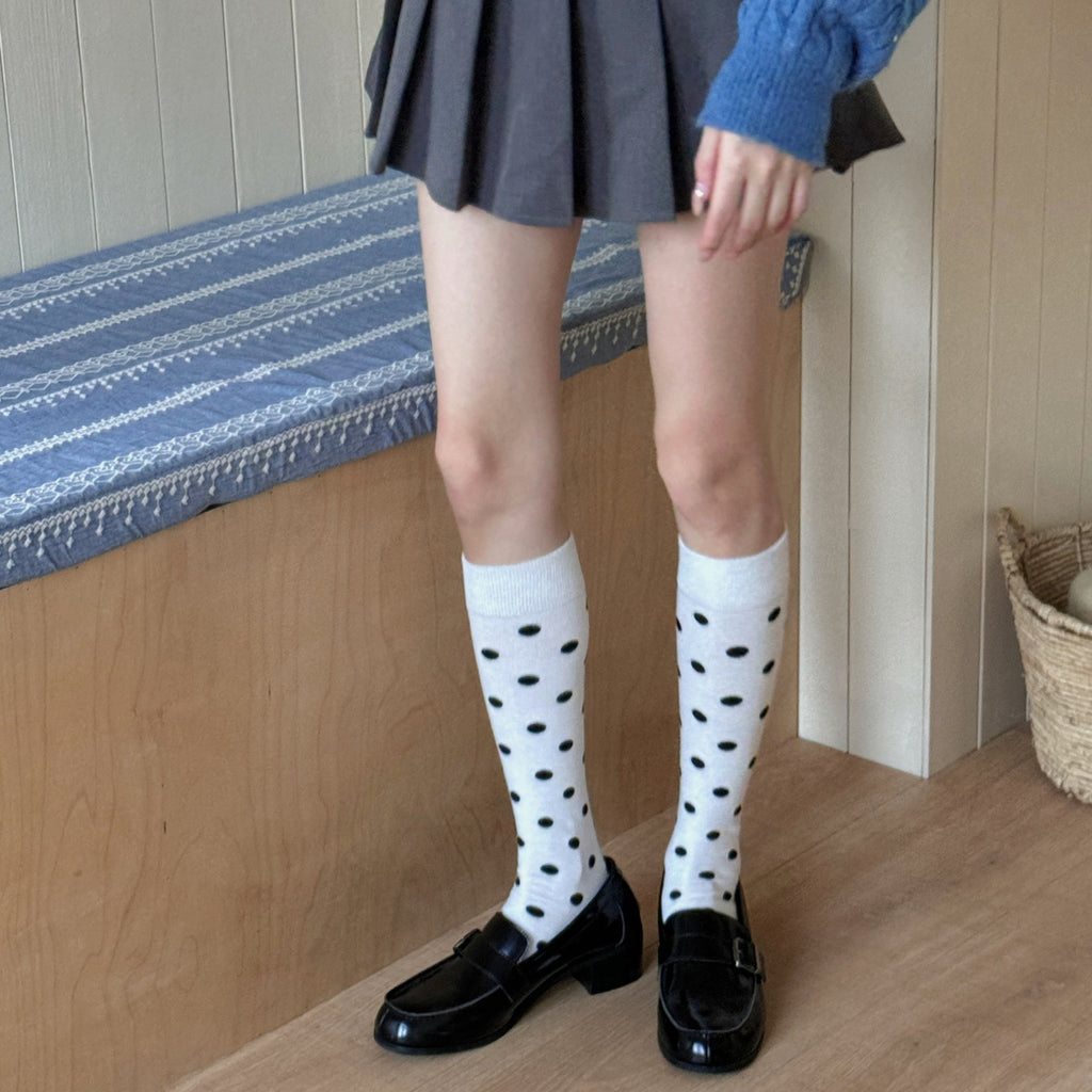 Basique Polyvalent Slimming Respirant Coton Knee-high Femmes Chaussettes