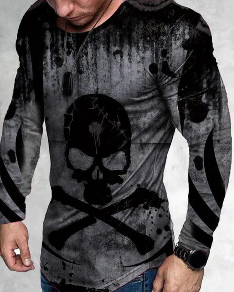 T-Shirt homme impression graphique 3D cou imprimé