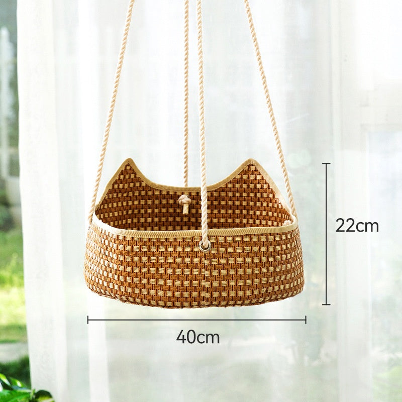 Neste de chat de Rattan Hammock de chat d'été de printemps