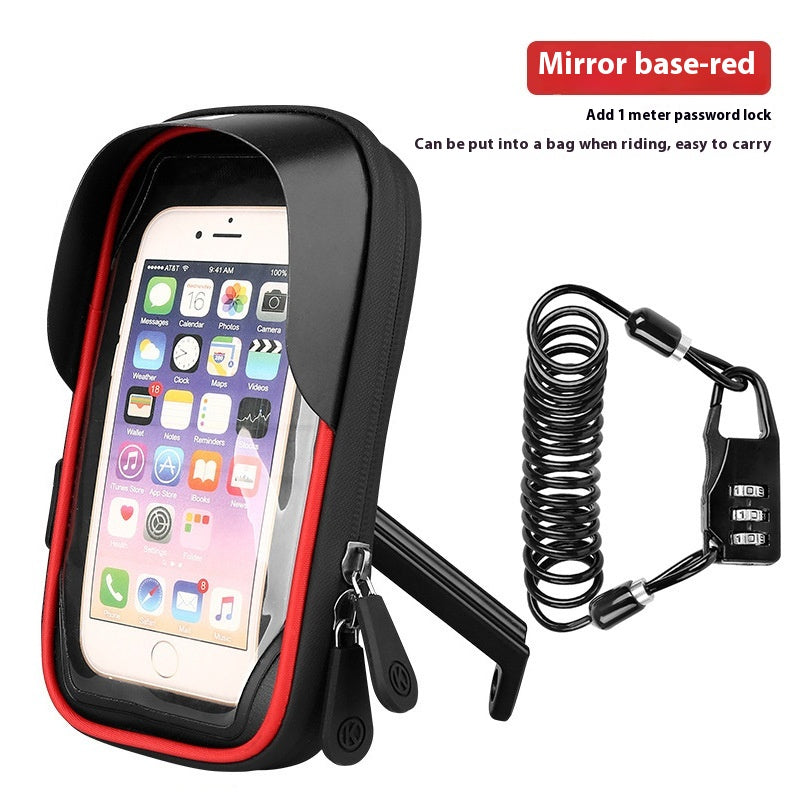 Bicycle Mobile Phone Stand Waterproof Touch Screen Bag Electric Car Motorcycle Cycling Fit